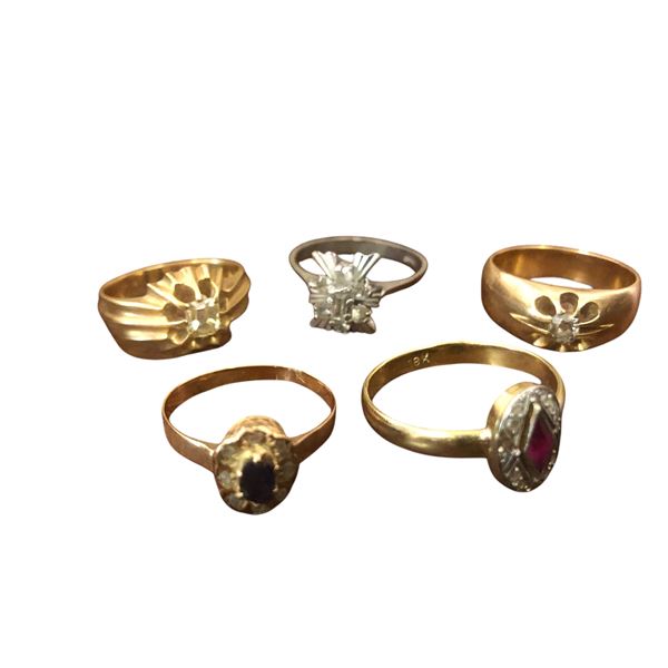 5 RINGS  (CIRCA 1950)  - Auction Vintage Watches And Jewels  - Christophe Auction