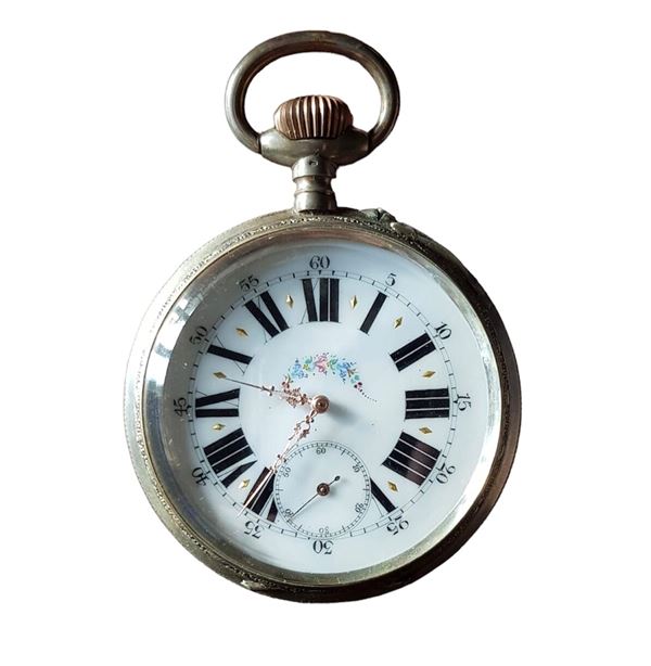 UNSIGNED SILVER POCKET WATCH