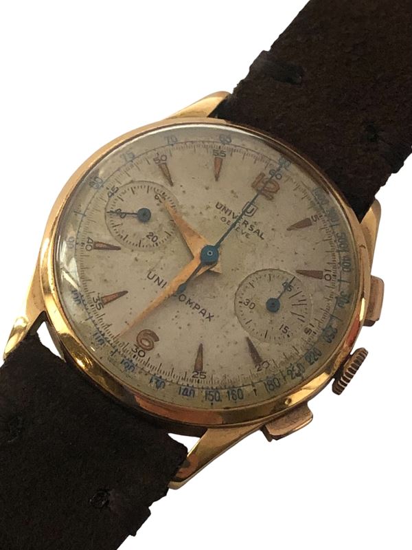 UNIVERSAL GENEVE UNI-COMPAX  (CIRCA 1950)  - Auction Fine watches Timed Auction - Online Only - Christophe Auction