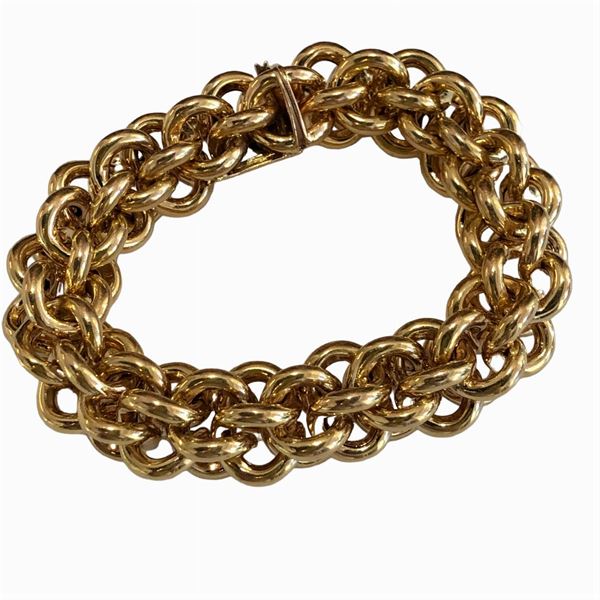 YELLOW GOLD ITALIAN MARKS  BRACELET
 CIRCA 1940