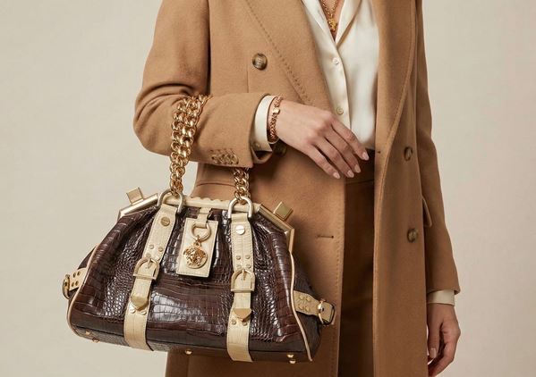 VERSACE CROCODILE CHAIN HANDBAG