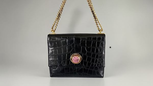 BALLY CROCODILE CHAIN BAG