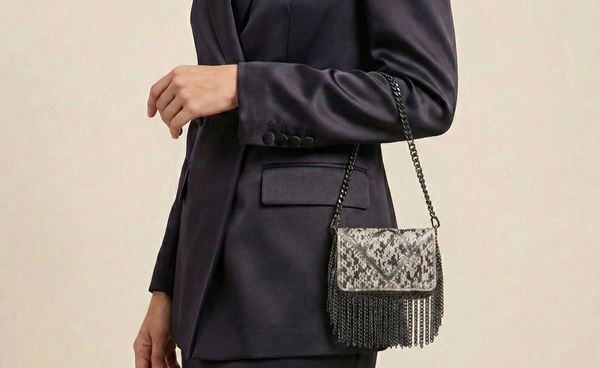 JIMMY CHOO PYTHON CHAIN SMALL BAG