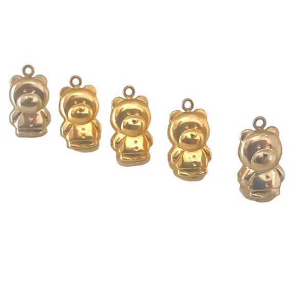 YELLOW GOLD AND WHITE CHARMS